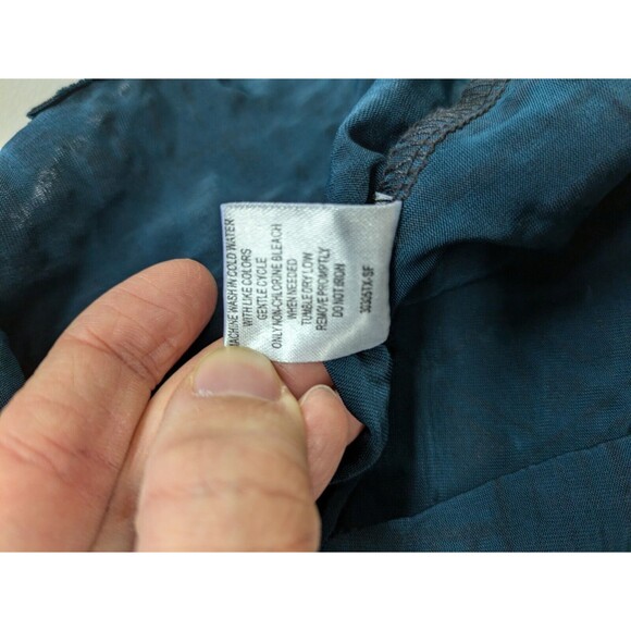 Lucy Diamonds Cropped Peplum Aztec Top Teal Velvet Scoop Neck 1X - Picture 8 of 11